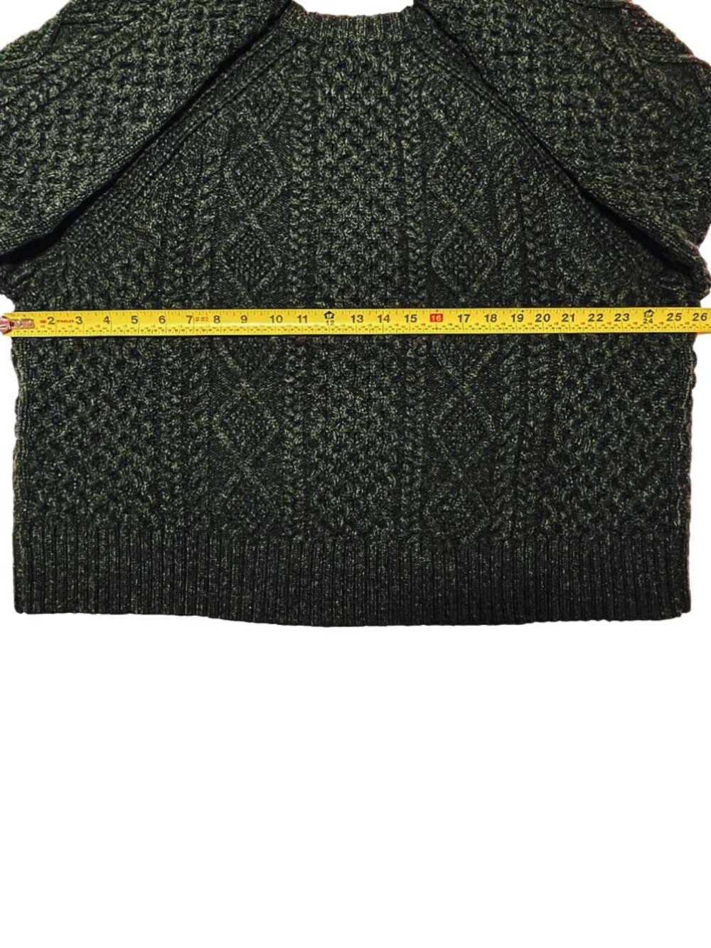 Pendleton Fisherman Wool Cable Knit Sweater Dark Fir Green XL NWT - Picture 7 of 9